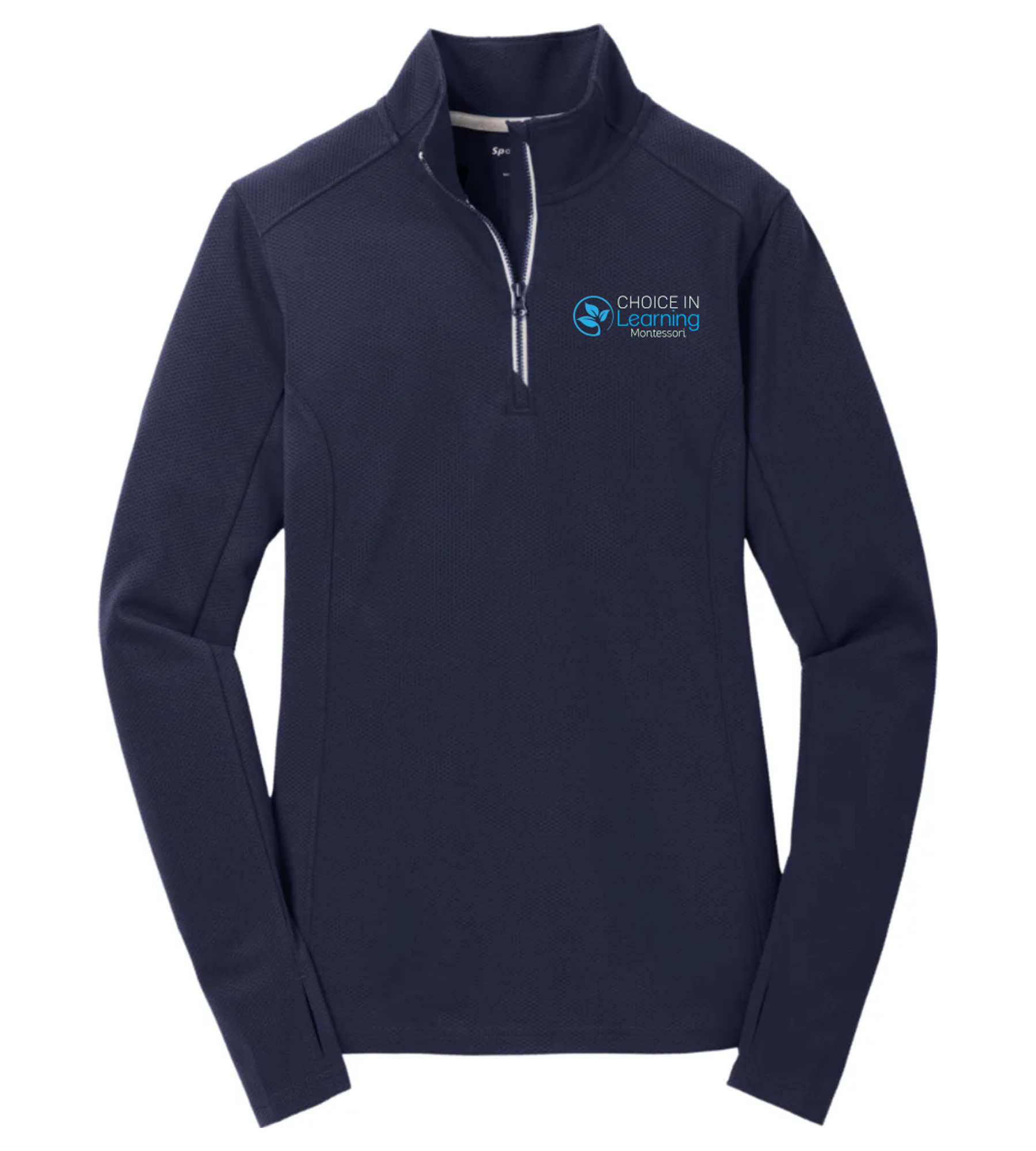 Sport-Tek Ladies Sport-Wick Textured 1/4-Zip Pullover
